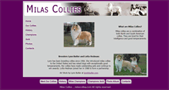 Desktop Screenshot of milascollies.com