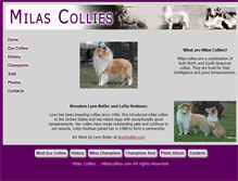 Tablet Screenshot of milascollies.com